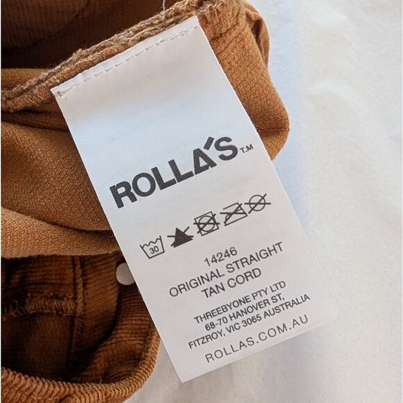 Rolla's Original Straight Cord Rust High-rise Pants, size 24 - Picture 11 of 11